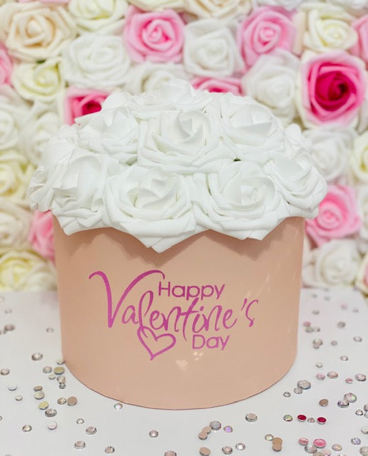 Happy Valentine's Rose Hat Box