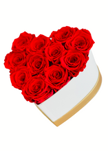 Load image into Gallery viewer, Heart Shaped Box with Red Roses