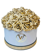 Load image into Gallery viewer, Gold Round Flower Box Bouquet