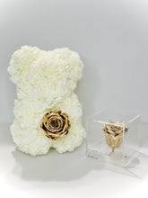 Load image into Gallery viewer, Acrylic Box Rose with Gold Flower Bear
