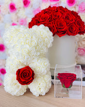 Load image into Gallery viewer, rose bear and rose in acrylic box

