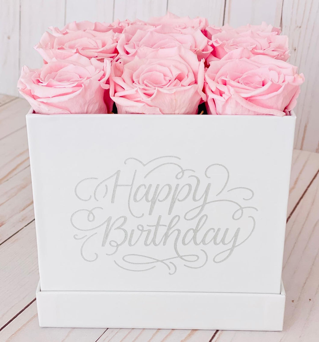 Birthday Square Flower Box