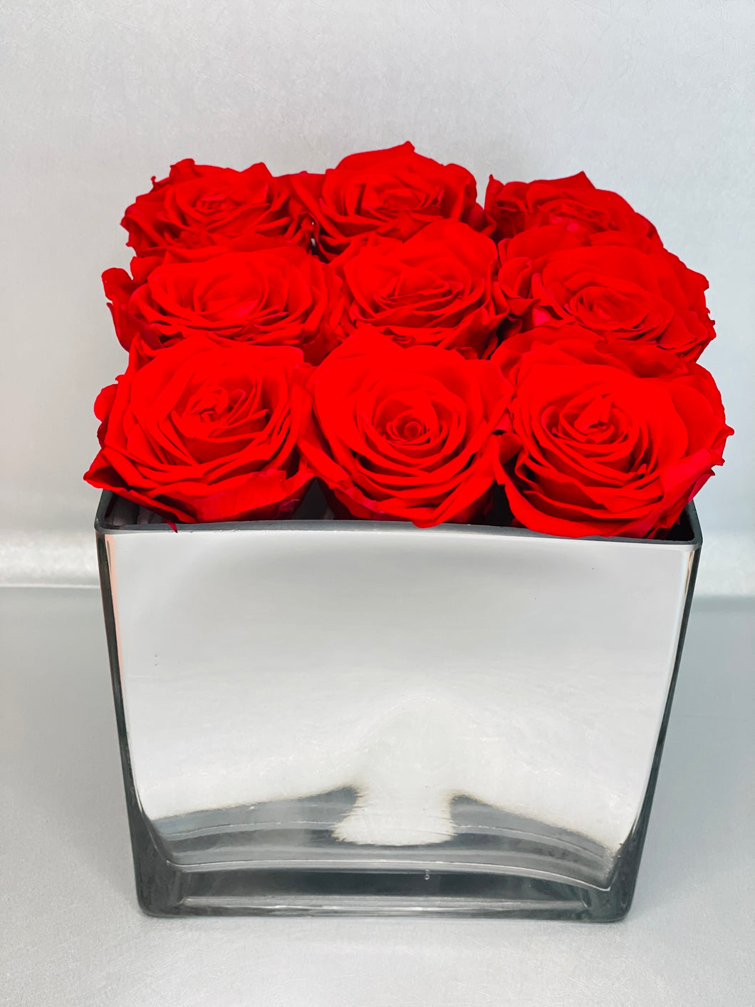 Mirror Glass Vase Flower Bouquet