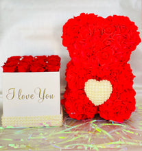 Load image into Gallery viewer, Eternity Rose Box &amp; Red Rose Bear

