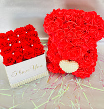 Load image into Gallery viewer, Eternity Rose Box &amp; Red Rose Bear
