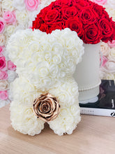 Load image into Gallery viewer, Glass Preserved Flower Vase &amp; Rose Bear With Real Eternity Rose
