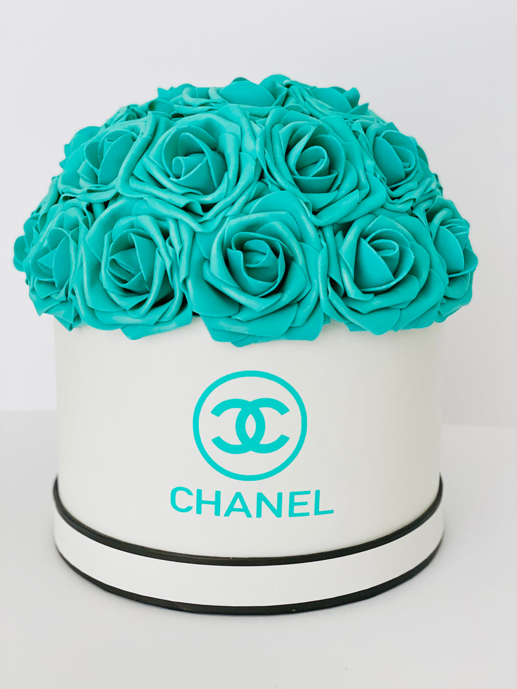 Teal Roses Flower Box Bouquet