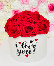 Load image into Gallery viewer, Happy Valentine&#39;s Rose Hat Box Bouquet - I love you
