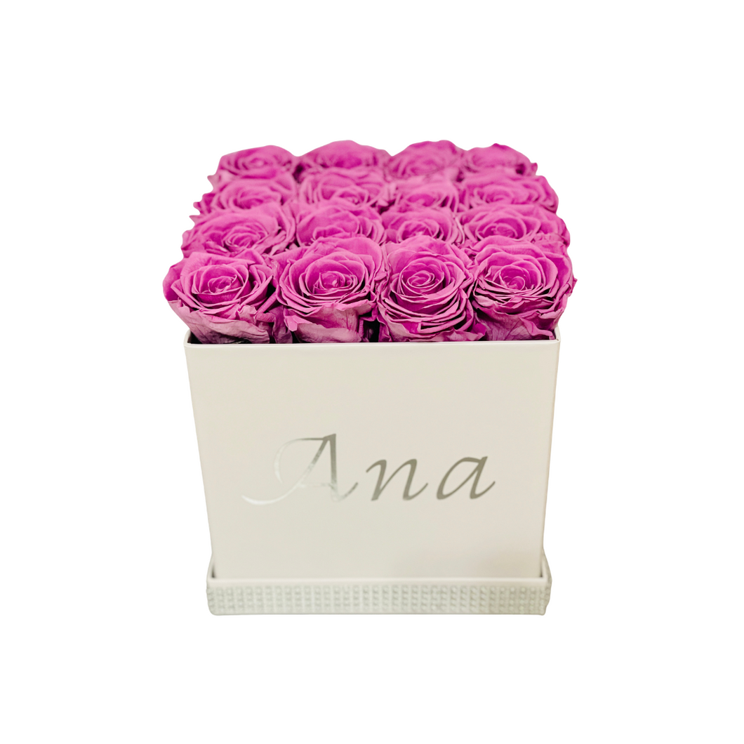 Large Square Preserved Flower Box