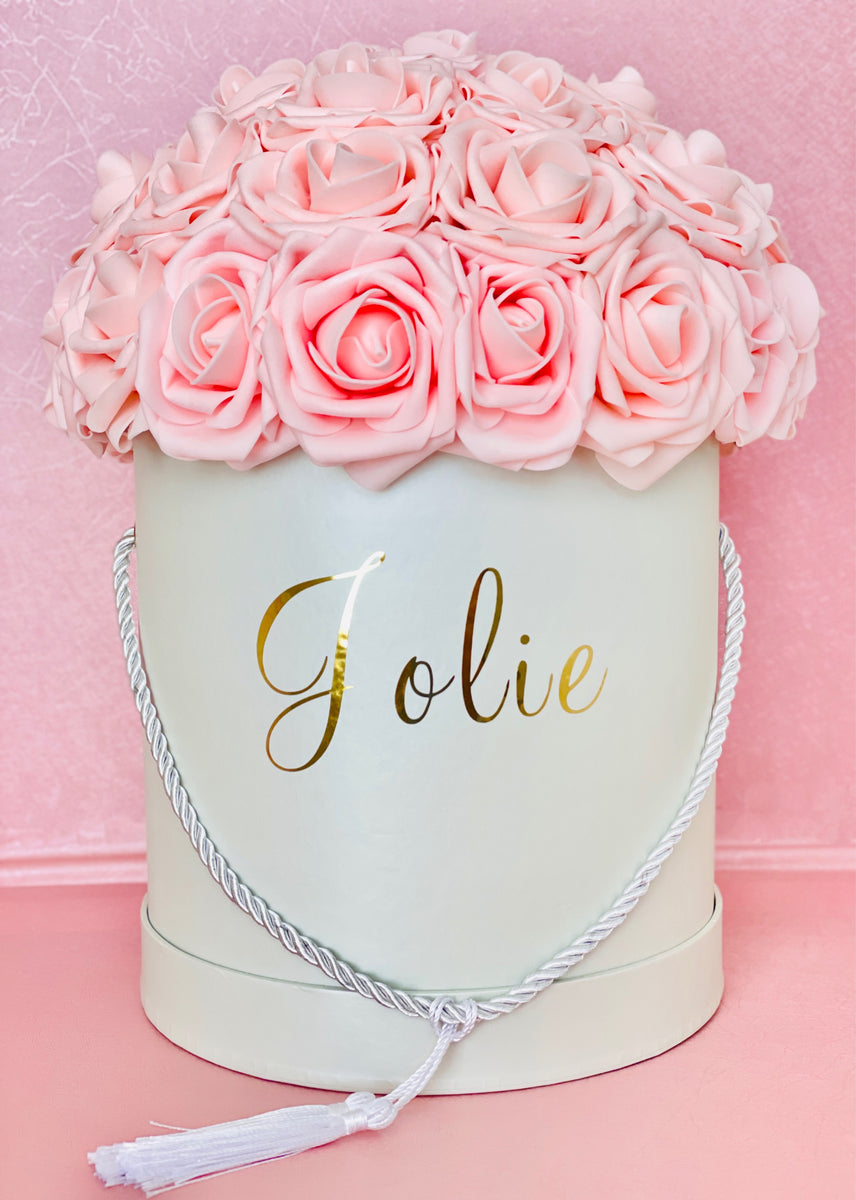 Personalized Round Rose Box