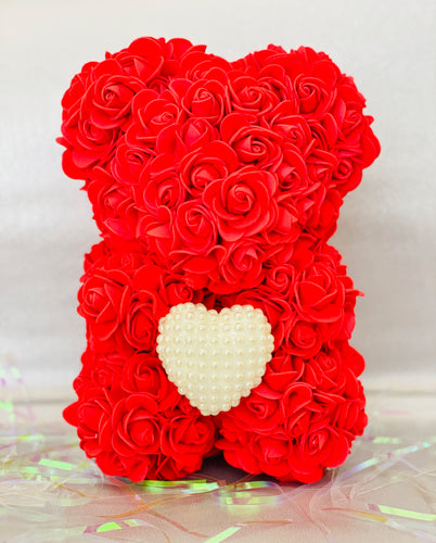 red rose bear