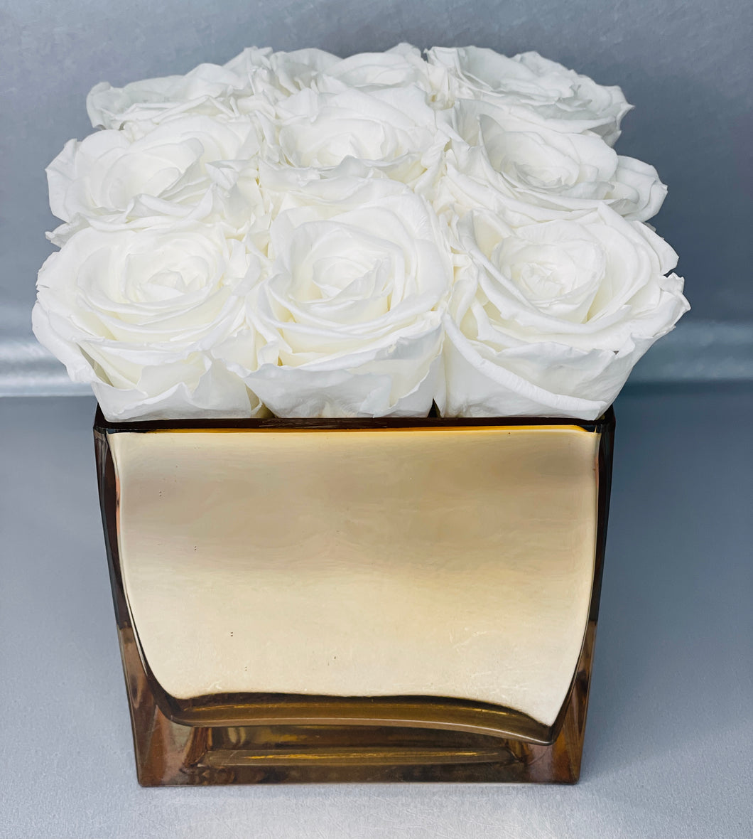 Square Glass Preserved Flower Box