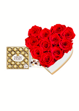 Load image into Gallery viewer, Heart Shaped Box with Red Roses
