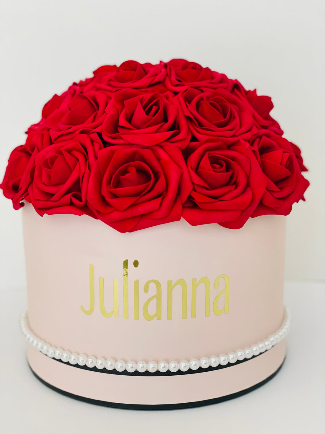 Round Pink Flower Box Bouquet